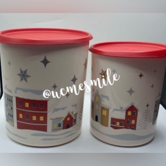 Tupperware Christmas Village Canister Set - Picture 2 of 15